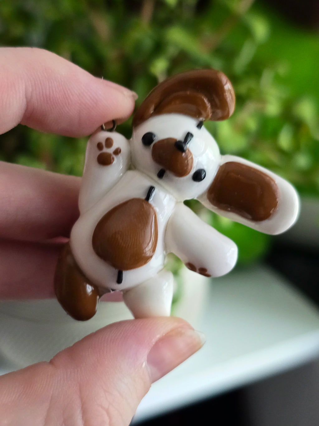 "Classic" Speckled Bunny Keychain