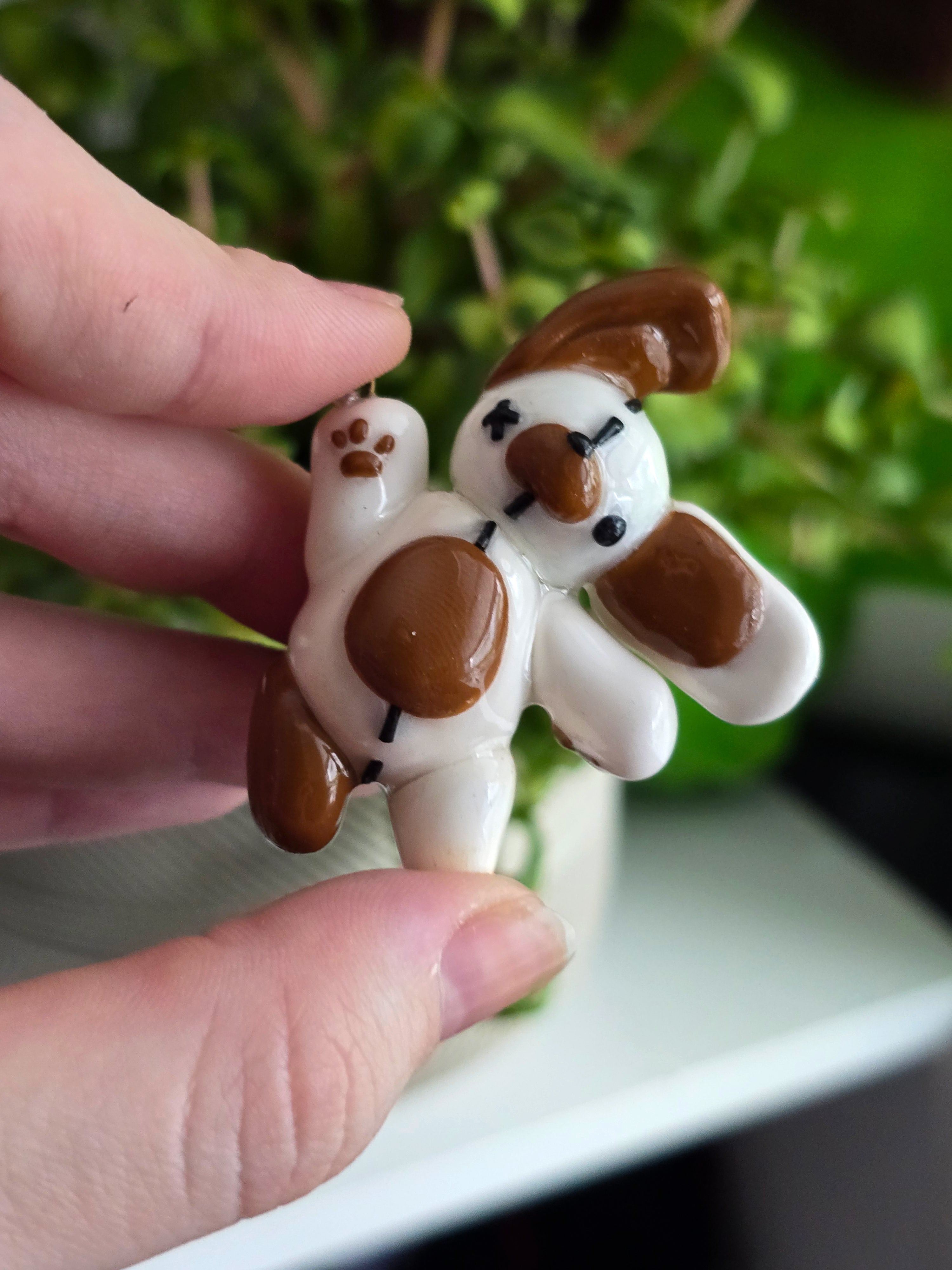 "Classic" Speckled Bunny Keychain